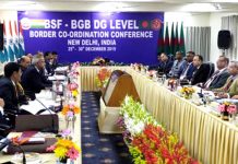 নয়াদিল্লীতে বিজিবি-বিএসএফ মহাপরিচালক পর্যায়ে সীমান্ত সম্মেলন শুরু