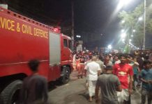 গভীর রাতে মহাখালীতে পেট্রলপাম্পে আগুন